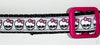 Skulls cat or small dog collar 1/2" wide adjustable handmade bell or leash Petcollarshandmade