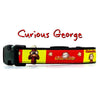 Curious George dog collar Handmade adjustable buckle 1" or 5/8" wide or leash Petcollarshandmade