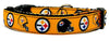 Steelers dog collar handmade adjustable buckle collar 5/8" wide or leash Petcollarshandmade