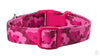 Pink Camo Dog collar handmade adjustable buckle 5/8" wide or leash small dog Petcollarshandmade