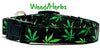Weed/Herbs dog collar handmade adjustable buckle collar 5/8" wide or leash Petcollarshandmade