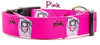 Pink dog collar Handmade adjustable buckle collar 1"wide or leash Pop Rock music Petcollarshandmade