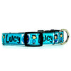 Lucy dog collar handmade adjustable buckle collar 5/8" wide or leash Petcollarshandmade