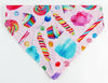 Candy Dog Bandana, Over the Collar dog bandana, Dog collar bandana, puppy - Petcollarshandmades