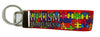Autism Awareness Key Fob Wristlet Keychain 1"wide Zipper pull Camera strap - Petcollarshandmades
