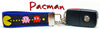 Pacman Key Fob Wristlet Keychain 1"wide Zipper pull Camera strap handmade Petcollarshandmade