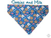Cookies & Milk Dog Bandana Over the Collar bandana Dog collar bandana puppy - Petcollarshandmades