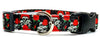 Skulls dog collar handmade adjustable buckle collar 5/8" wide or leash Petcollarshandmade