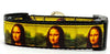 Mona Lisa dog collar handmade adjustable buckle collar 1" wide or leash artist Petcollarshandmade