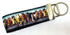 Horses Key Fob Wristlet Keychain 1 1/4"wide Zipper pull Camera strap - Petcollarshandmades