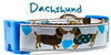 Dachshund dog collar handmade adjustable buckle collar 1" wide or leash Boy blue - Petcollarshandmades