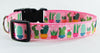Cactus girl dog collar handmade adjustable buckle collar 1" or 5/8"wide or leash Petcollarshandmade