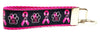 Bark For A Cure Key Fob Wristlet Keychain 1"wide Zipper pull Camera strap - Petcollarshandmades