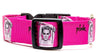 Pink dog collar Handmade adjustable buckle collar 1"wide or leash Pop Rock music Petcollarshandmade