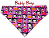 Betty Boop Dog Bandana Over the Collar dog bandana Dog collar bandana Petcollarshandmade