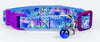 Flowers cat or small dog collar 1/2" wide adjustable handmade bell or leash Petcollarshandmade